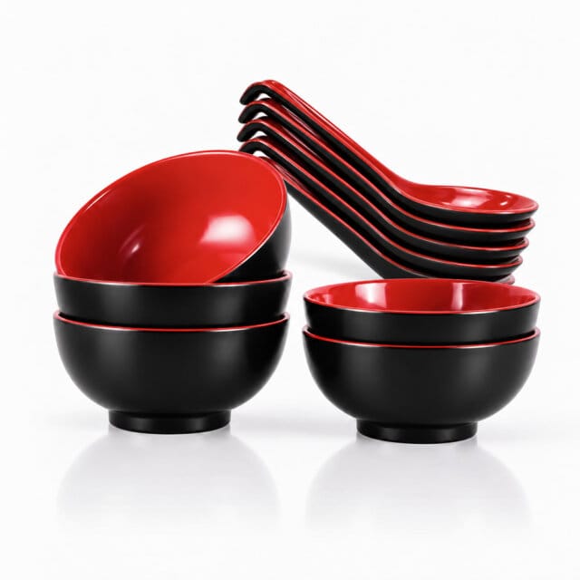 5 Pack Small Bowl & Spoon Set