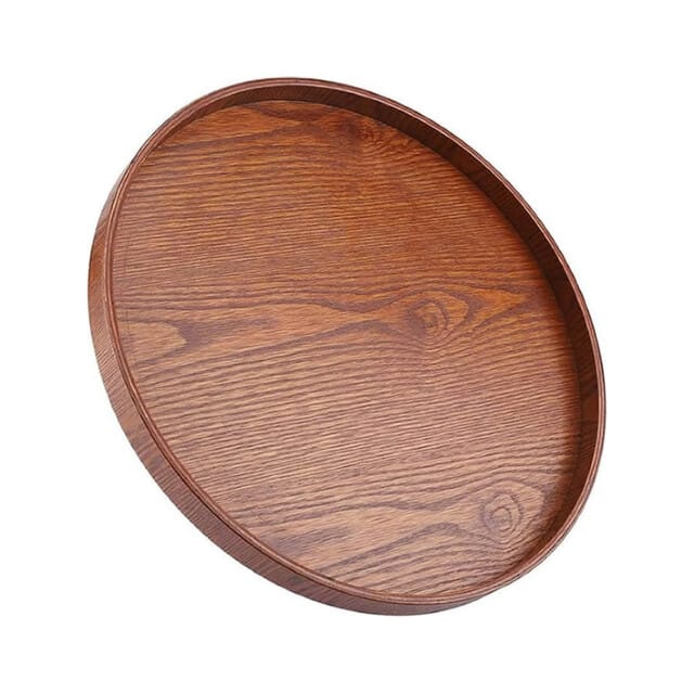 Wooden Round Serving Tray