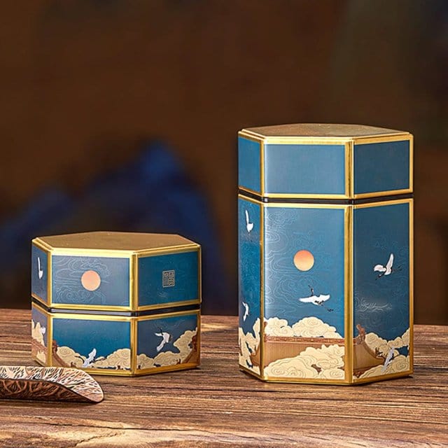 Golden Tsuru Matcha Caddy