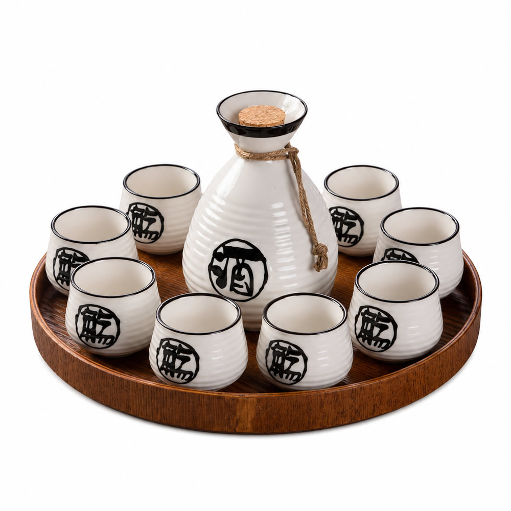 Sumi Kanji Sake Bottle