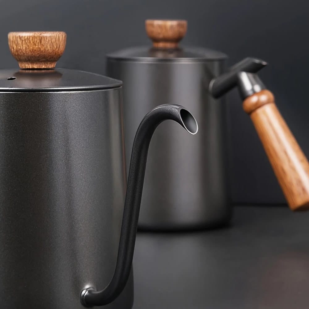 Black Pour Over Kettle Nozzle Close Up