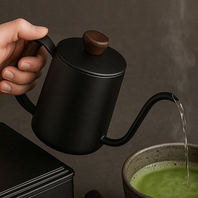 Black Pour Over Matcha Tea Kettle