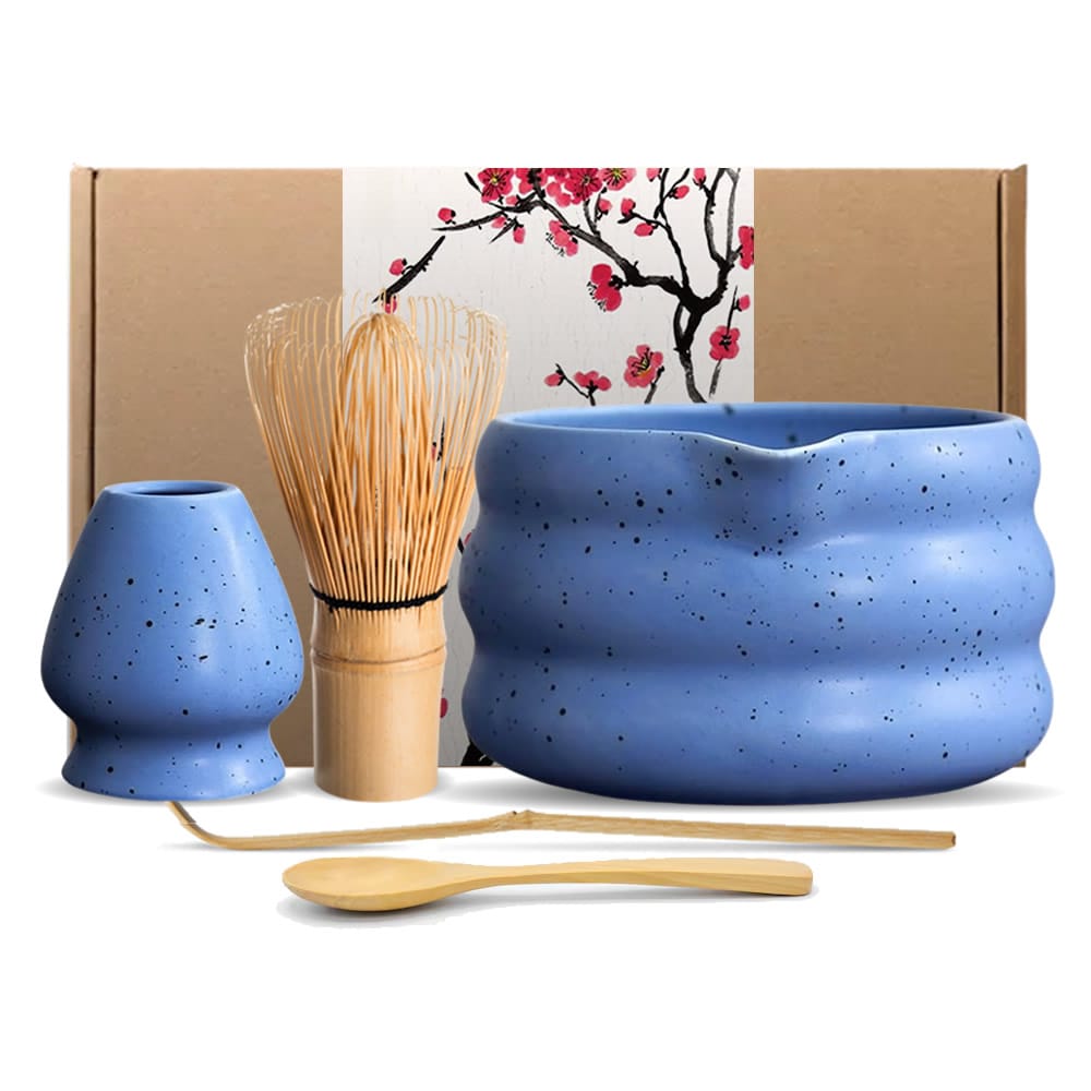 Blue Baburugamu Matcha Tea Set