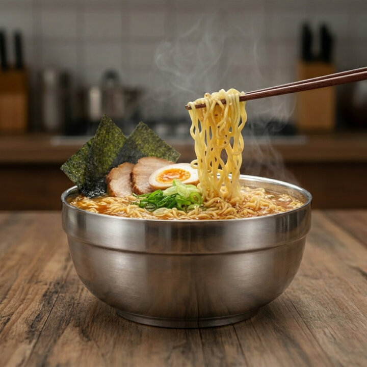 Double Layer Stainless Steel Noodle Bowl