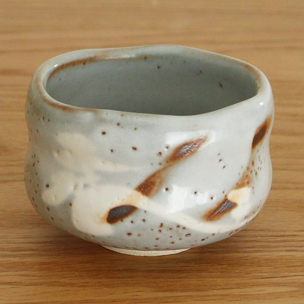 Shuzan Nezumi Shino Small Matcha Bowl