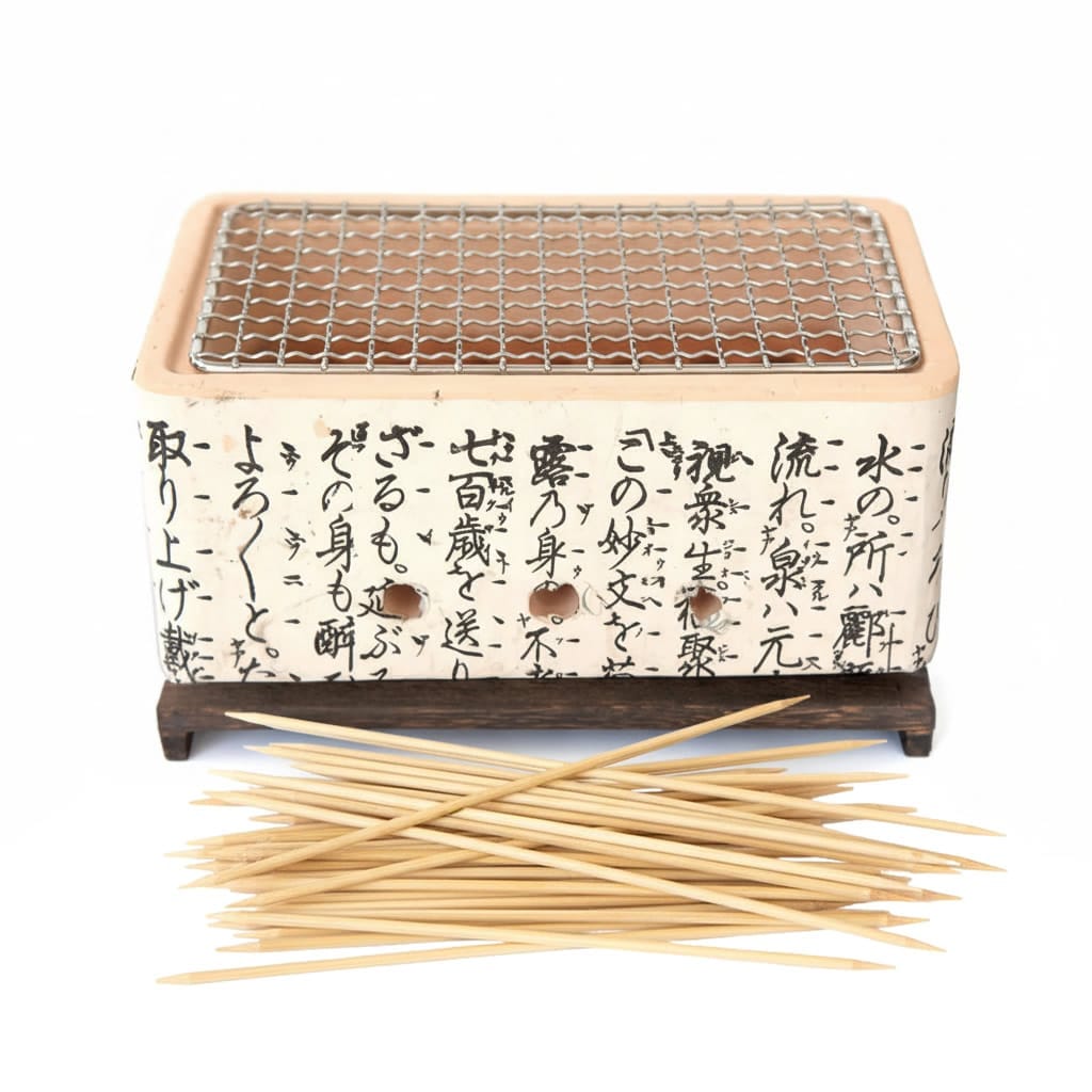 Charcoal Hibachi Grill & Skewers