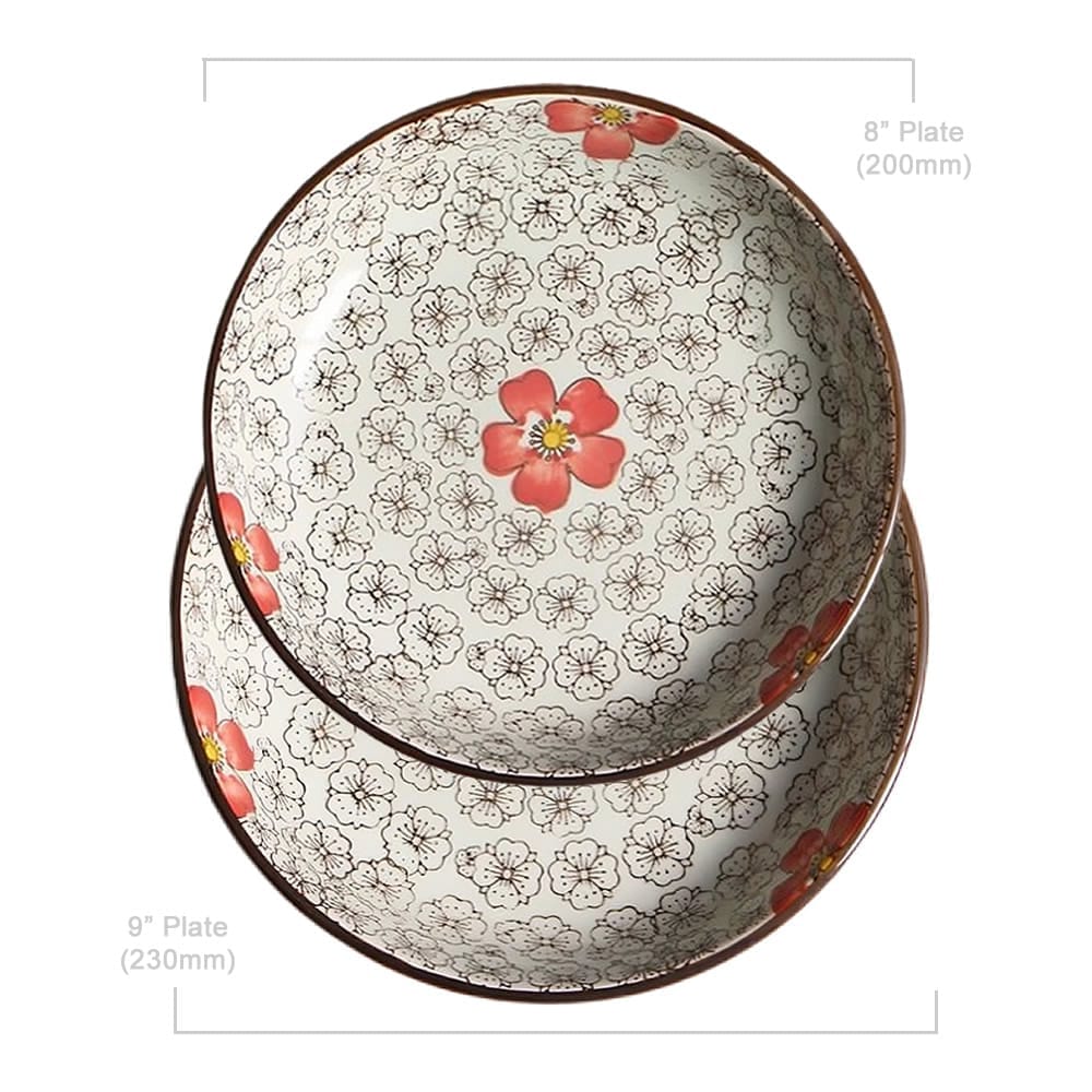 Crimson Spring Blossom Plate Dimensions