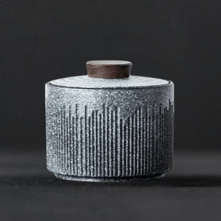 Haiiro Stoneware Matcha Canister Haiiro Stoneware Matcha Canister