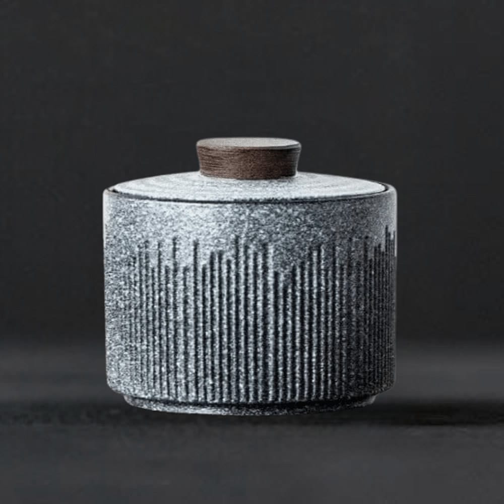 Haiiro Stoneware Matcha Canister Haiiro Stoneware Matcha Canister