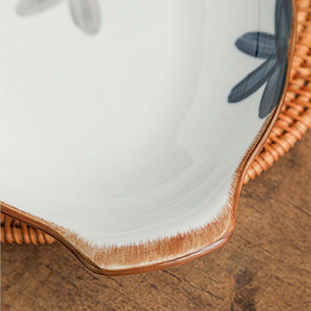 Hisseki Floral Serving Platter Detail