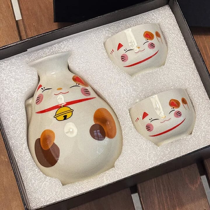 Kawaii Maneki Neko Sake Gift Set