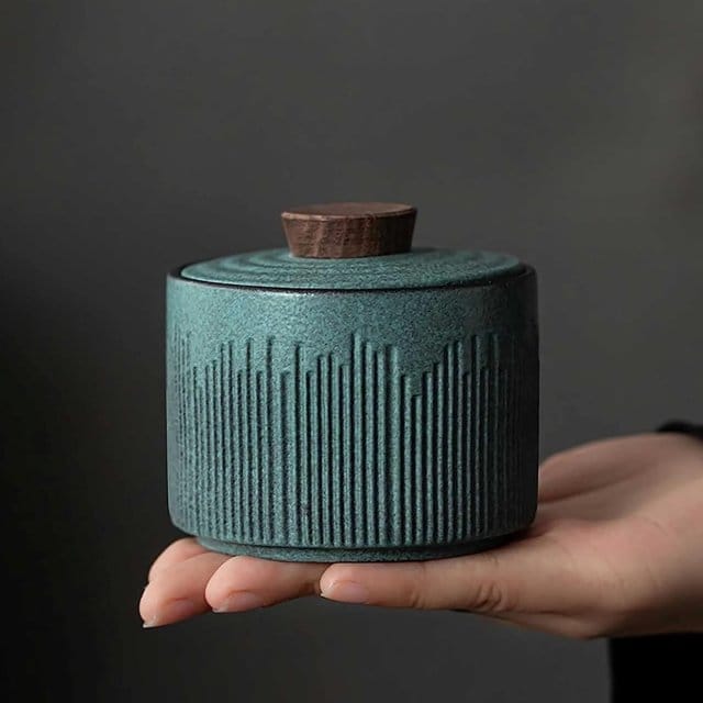 Midori Stoneware Matcha Tea Canister