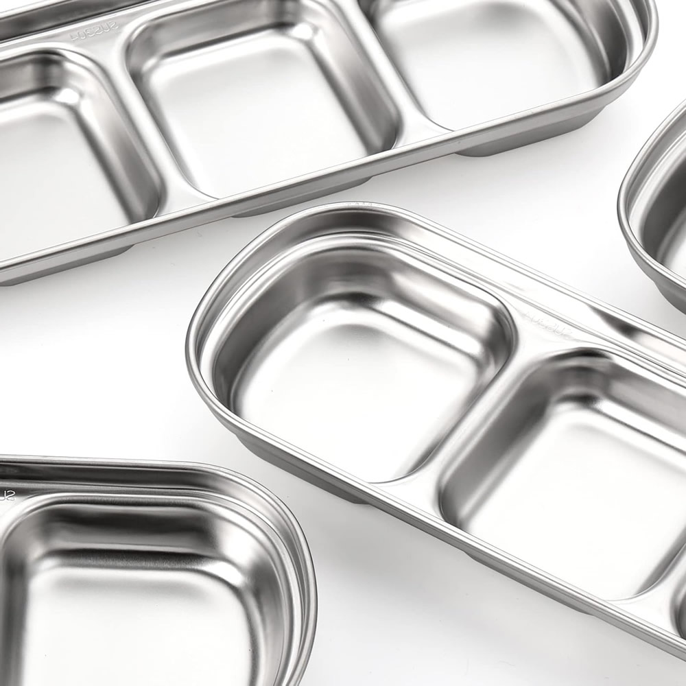 Stainless Steel 4 Compartment Sauce Tray