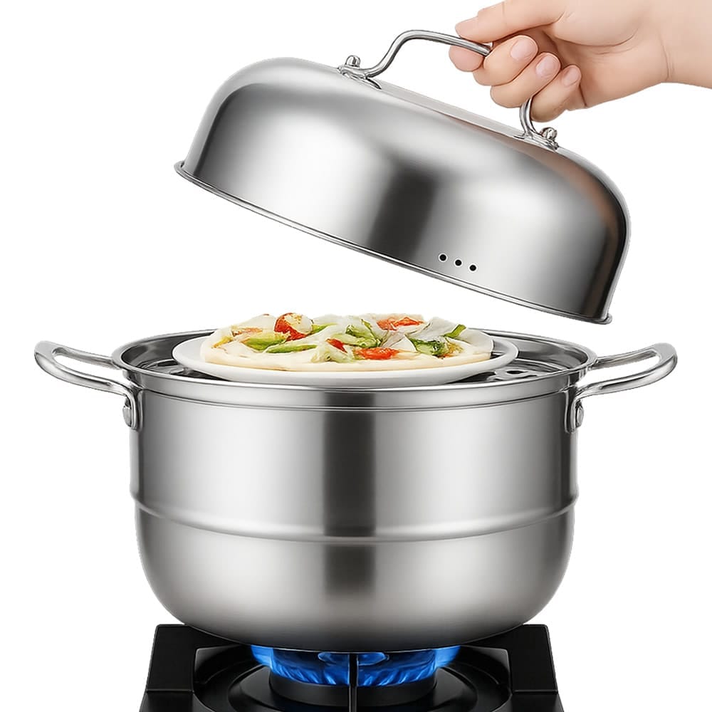 304 Stainless Steel Steamer Pot & Lid (30Cm)