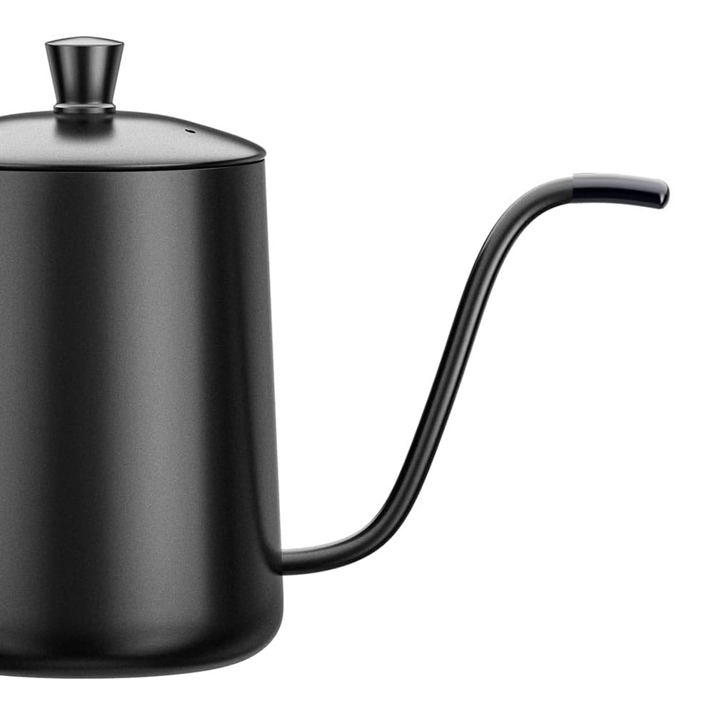 Black Gooseneck Hot Water Pitcher Left