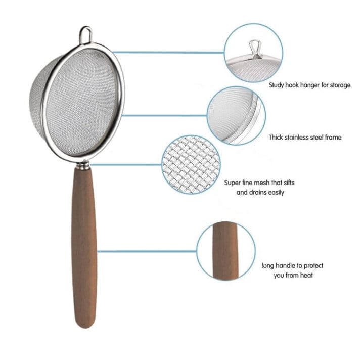 Dark Wood Matcha Strainer 1