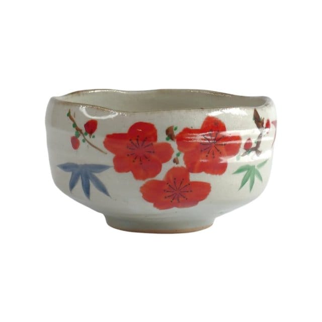 Hand Painted Plum Blossom Matcha Chawan