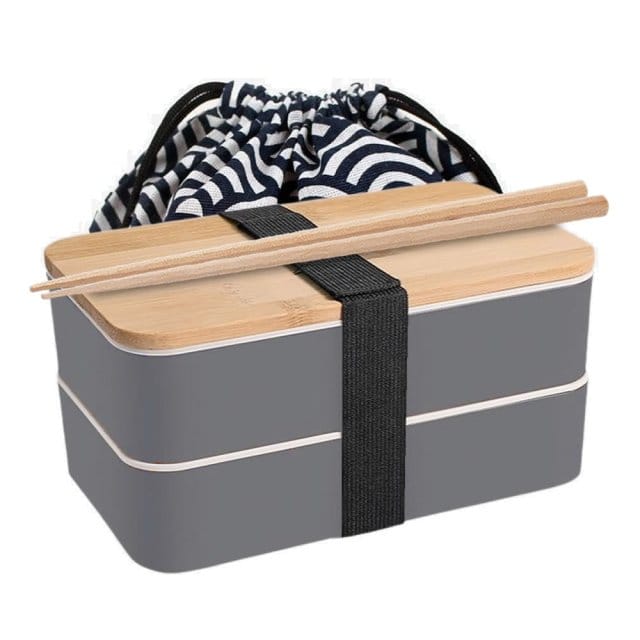 Watashi Grey Bento Lunch Box Set