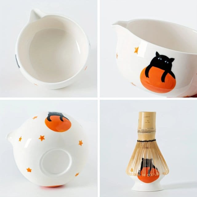 Kawaii Lazy Neko Matcha Set Items