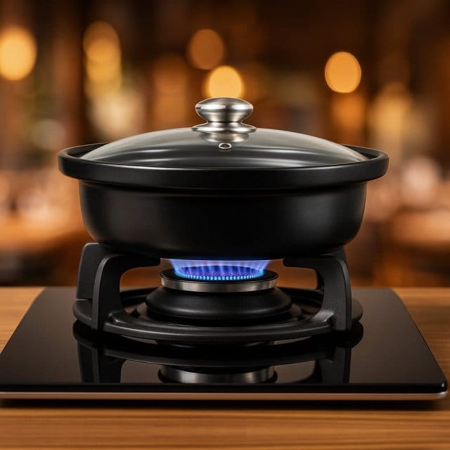 Porcelain Hot Pot On Stove Top