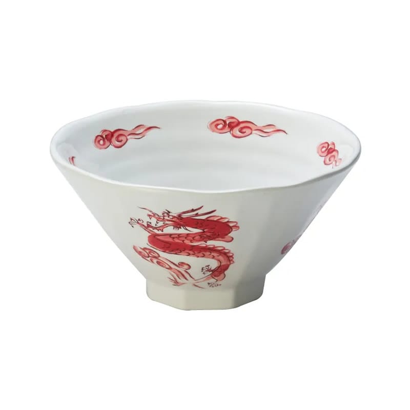 Red Shōryū Octagonal Noodle Bowl