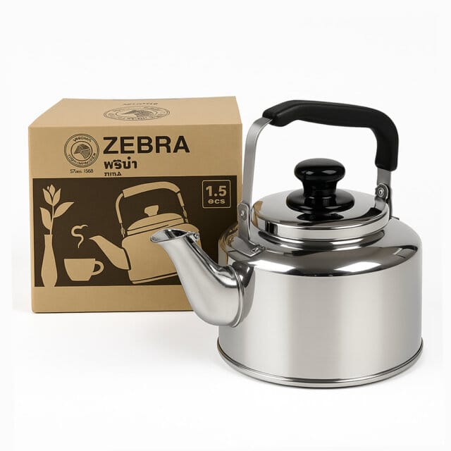 Stainless Steel Zebra Kettle 1.5L