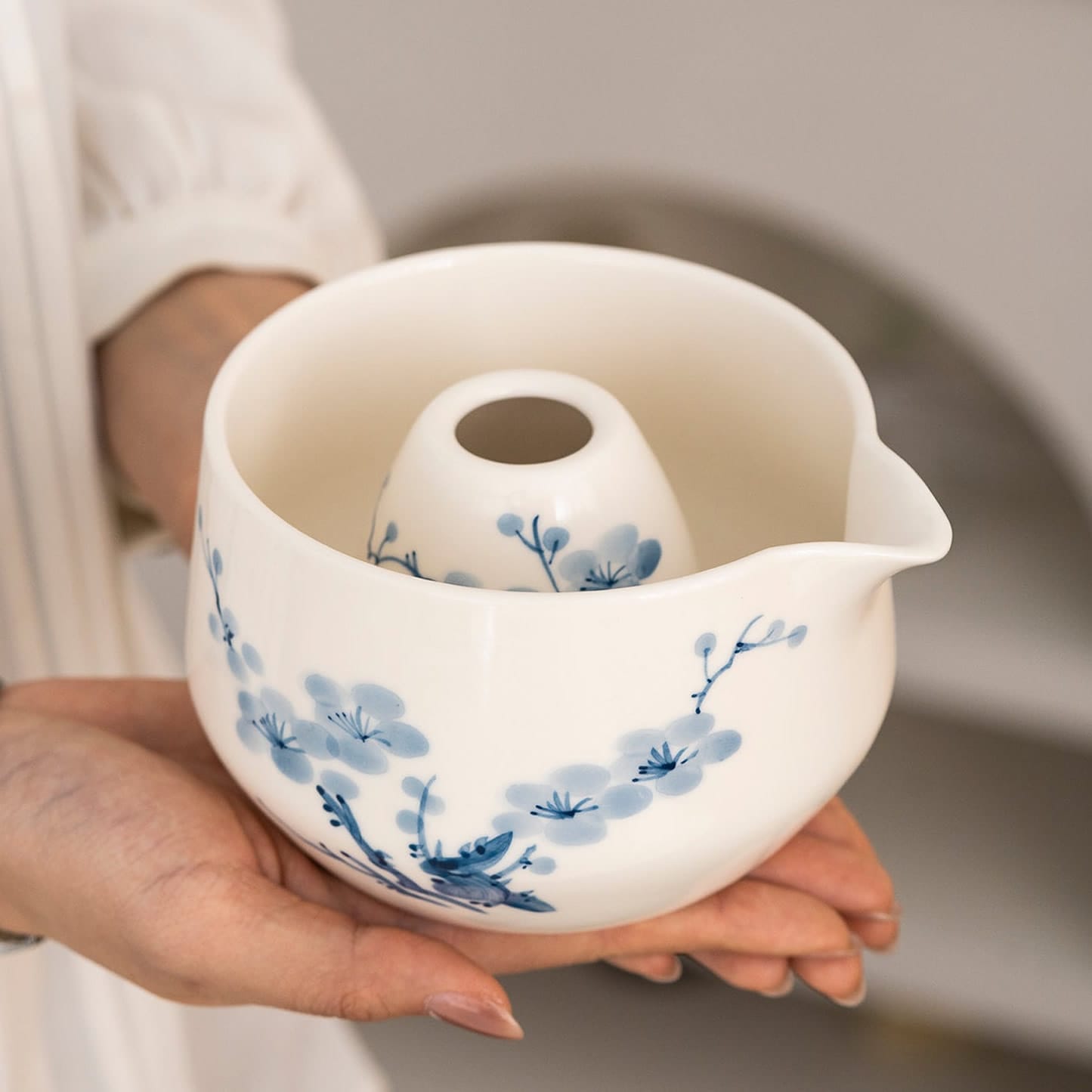 Aoshibori Blossom Matcha Tea Set