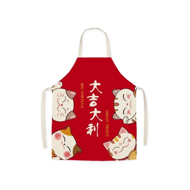 Big Fortune Lucky Cat Kids Apron