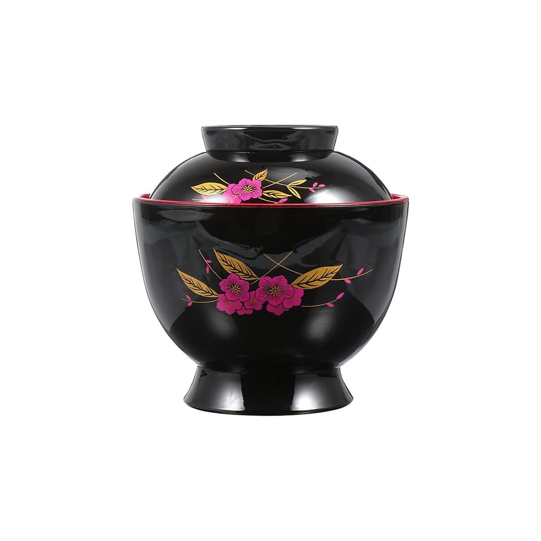 Hanakotoba Floral Miso Bowl With Lid Hanakotoba Floral Miso Bowl With Lid