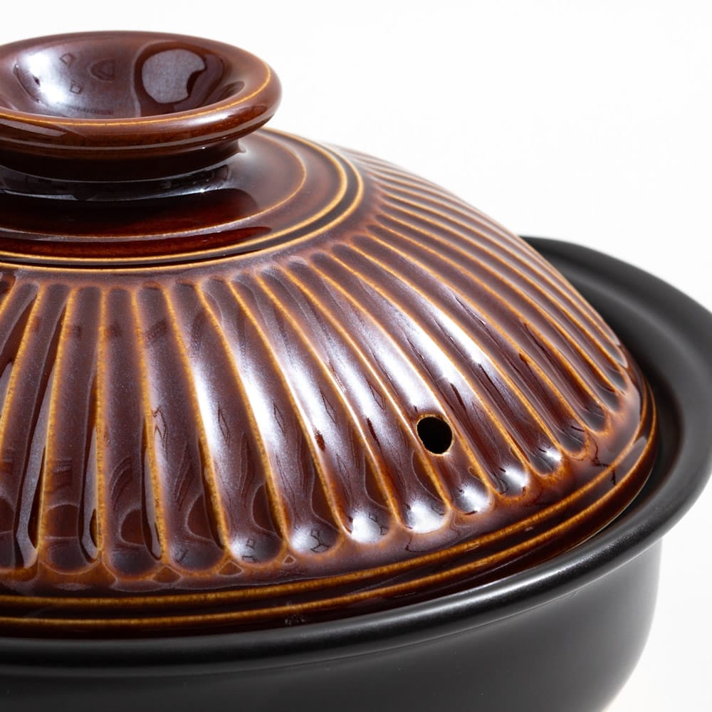 Japanese Clay Donabe Pot Side