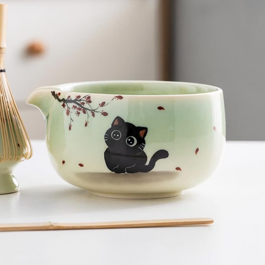 Kawaii Neko Matcha Set Design
