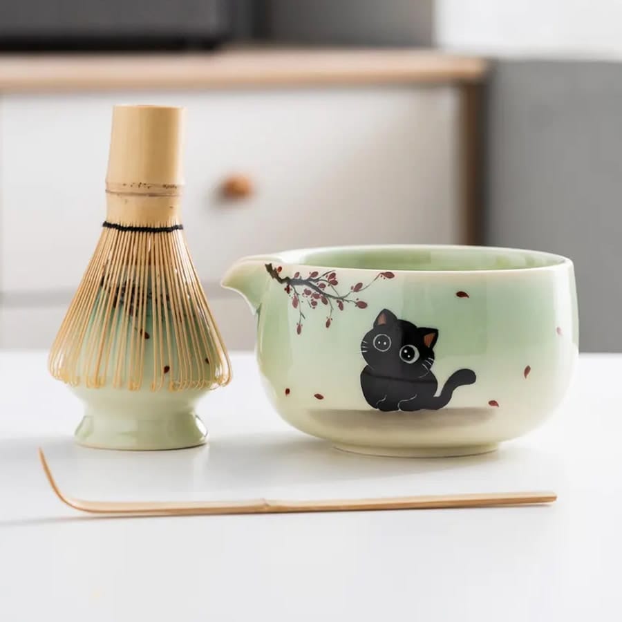 Kawaii Neko Matcha Set