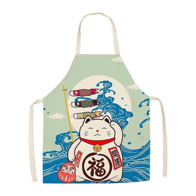 Lucky Cat & Koinobori Apron