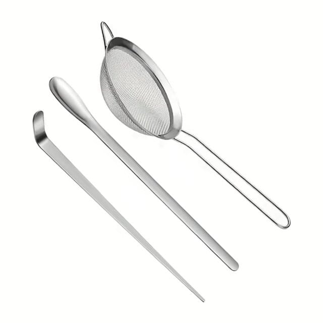 Stainless Steel Scoop, Spoon & Strainer Set