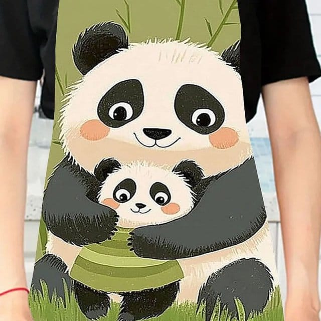 Bamboo Grove Panda Aprons