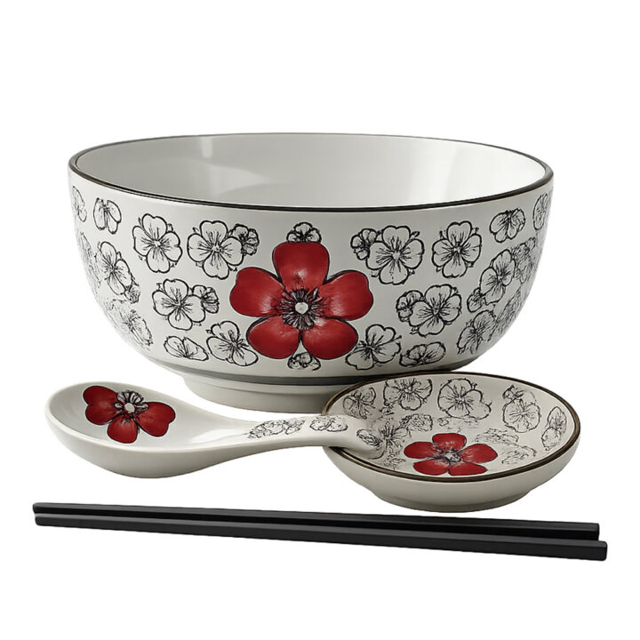 Crimson Underglazed Donburi Bowl Set Crimson Underglazed Donburi Bowl Set