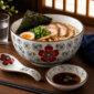 Crimson Underglazed Donburi Bowl Set