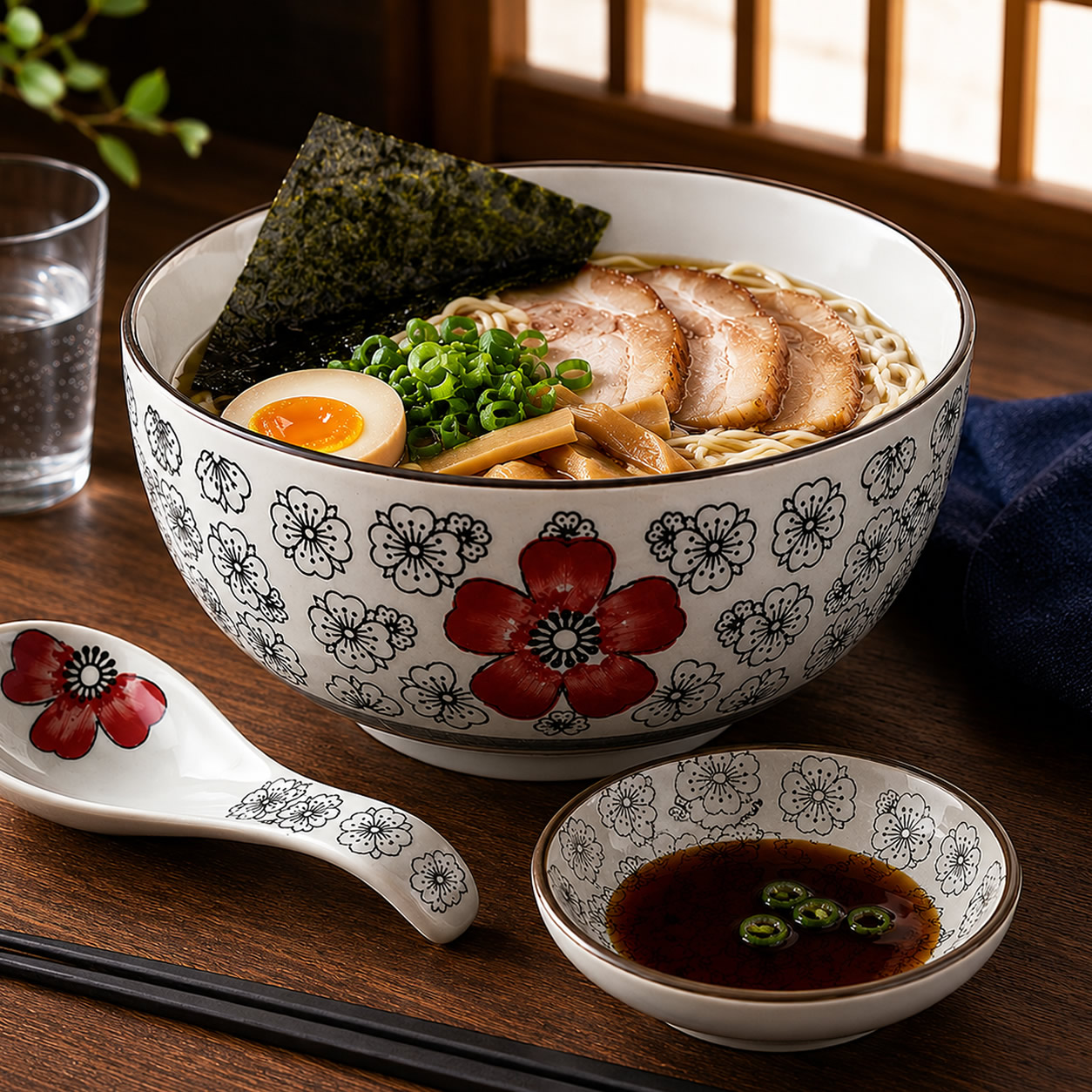 Crimson Underglazed Donburi Bowl Set Crimson Underglazed Donburi Bowl Set