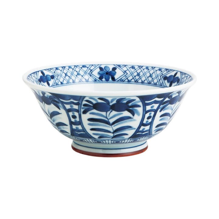 Framed Indigo Floral Ramen Bowl Framed Indigo Floral Ramen Bowl