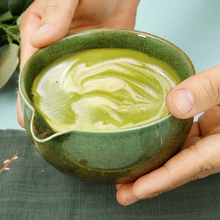 Frothy Midori Tsuchi Matcha Tea Set