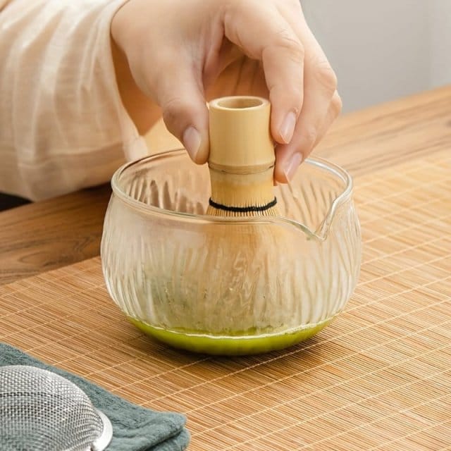 Glass Matcha Bowl & Whisk