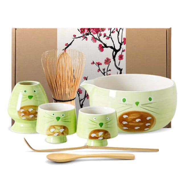 Kawaii Whiskered Matcha Setto Kawaii Whiskered Matcha Setto