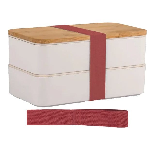 Maroon Bento Lunch Box StrapS