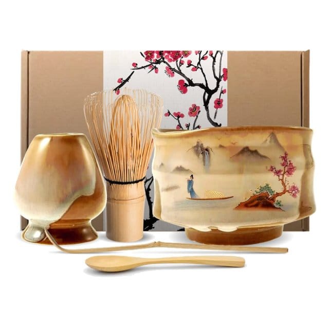 Shizukana Autumn Drift Matcha Set