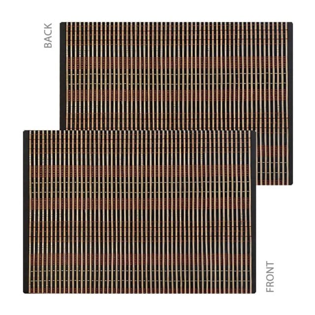 Stripe Slatted Placemat Back & Front