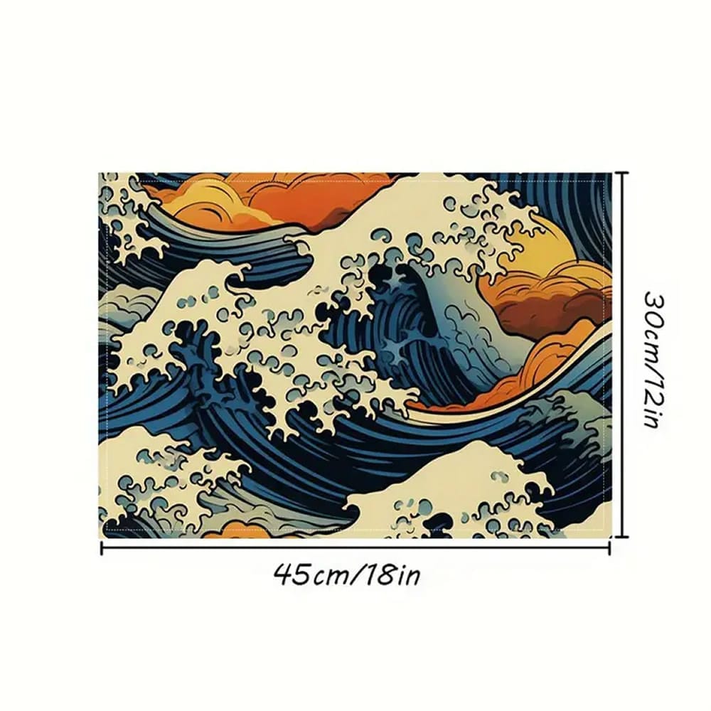 Hokusai Nami Placemat Dimensions Hokusai Nami Placemat Dimensions