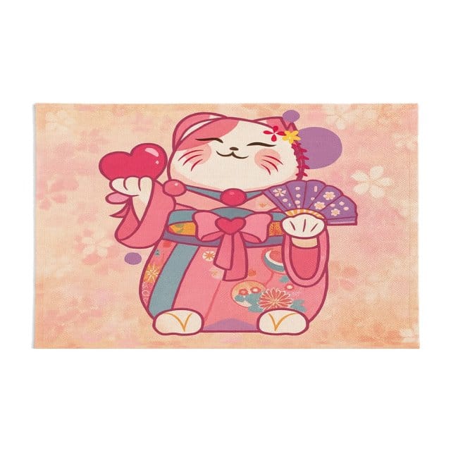 Kimono Lucky Cat Kawaii Placemat