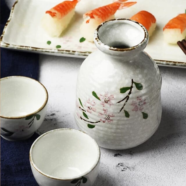 Pink Sakura Sake Bottle Top