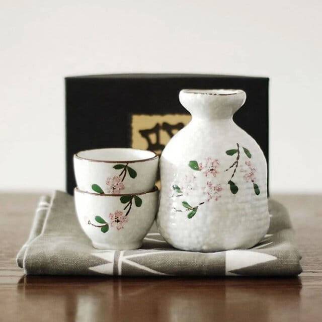 Pink Sakura Sake Set