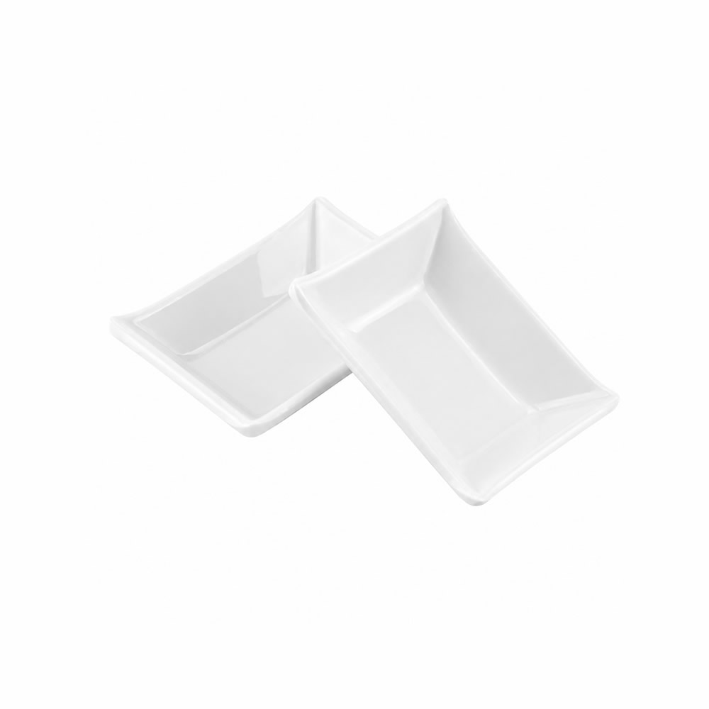 White Rectangular Sauce Tray White Rectangular Sauce Tray